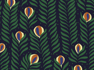 Papier Peint Ressource, Collection Faune & Flore, Motif Panache, Variation PAG01