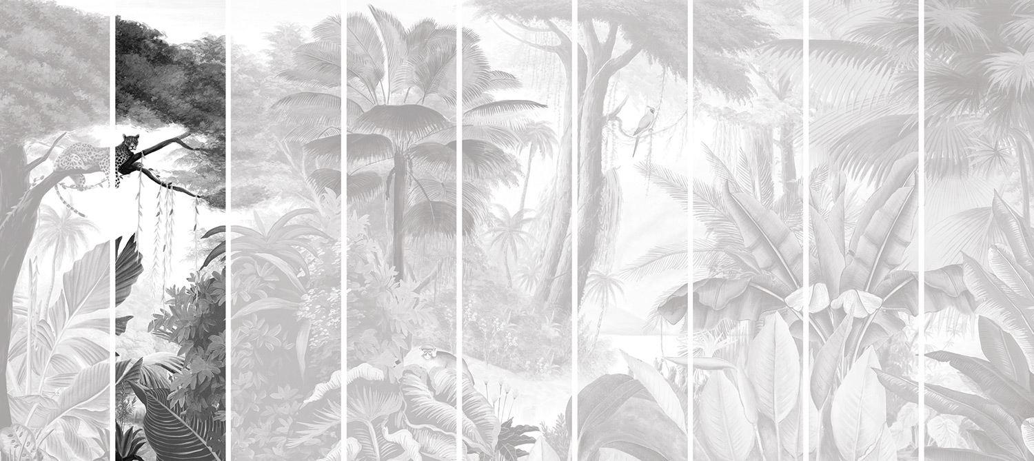 Paradis des Tropiques Noir et Blanc Grand PPANB01 Lé 02