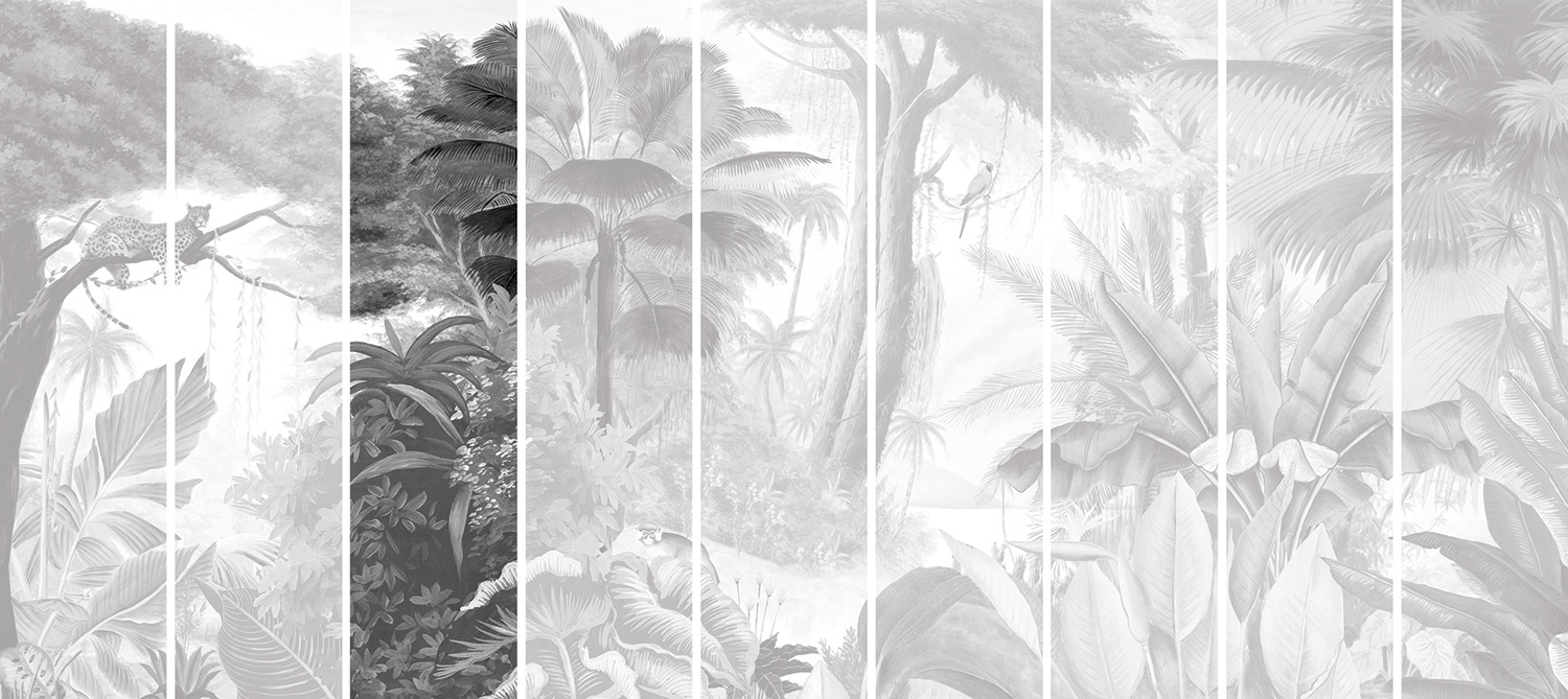 Paradis des Tropiques Noir et Blanc Grand PPANB01 Lé 03