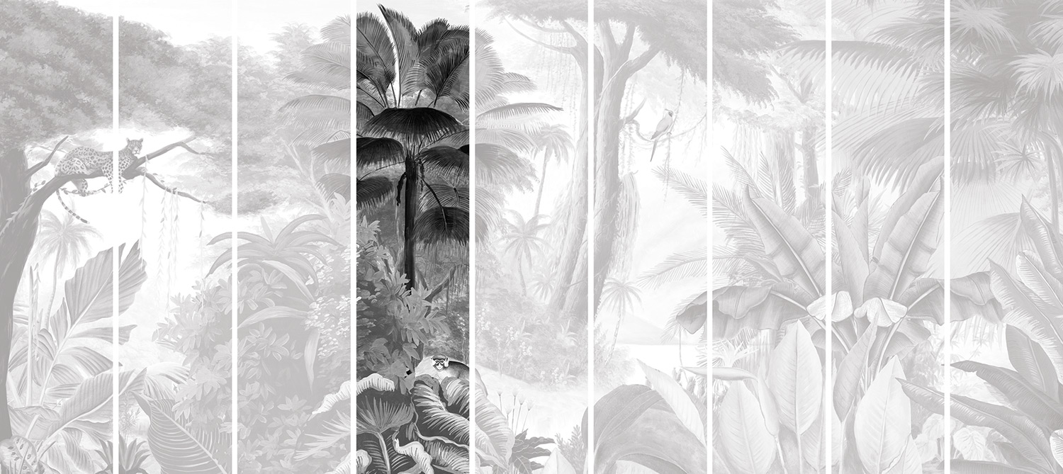 Paradis des Tropiques Noir et Blanc Grand PPANB01 Lé 04