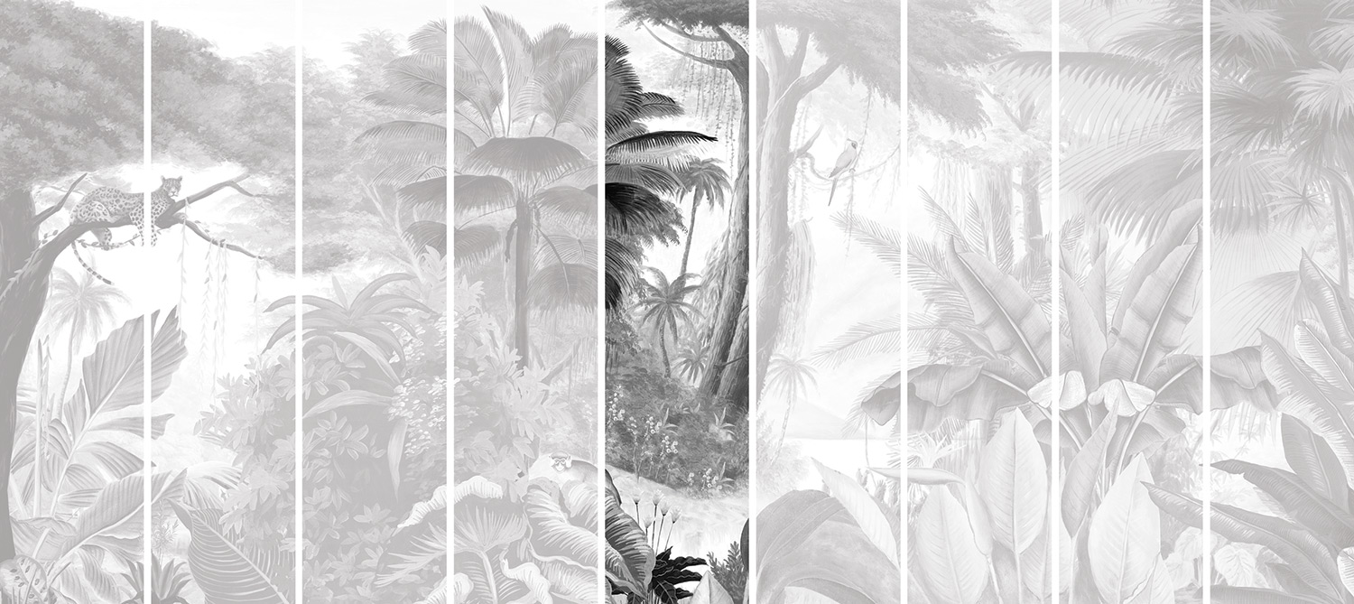 Paradis des Tropiques Noir et Blanc Grand PPANB01 Lé 05