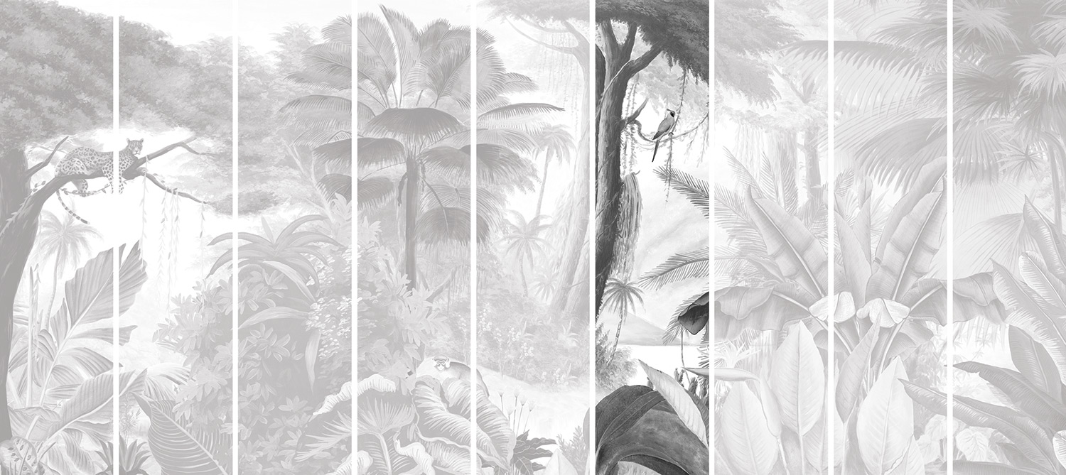 Paradis des Tropiques Noir et Blanc Grand PPANB01 Lé 06