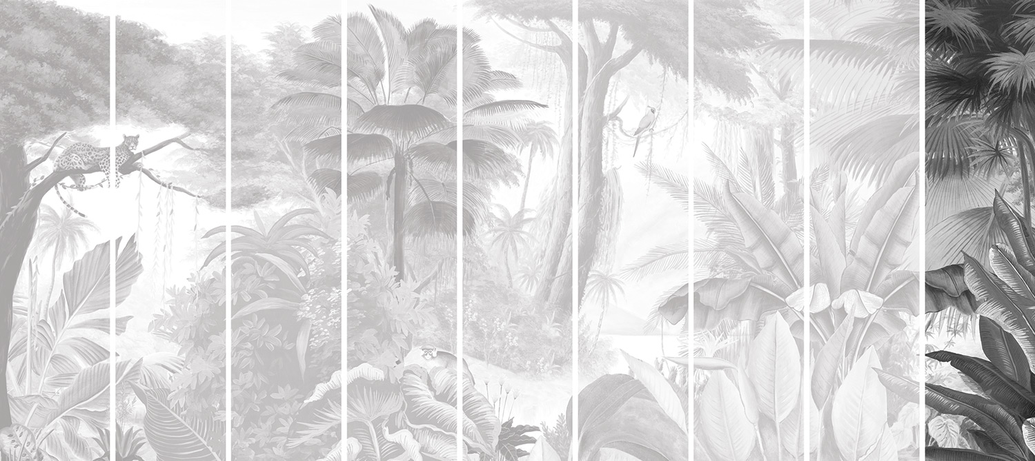 Paradis des Tropiques Noir et Blanc Grand PPANB01 Lé 09