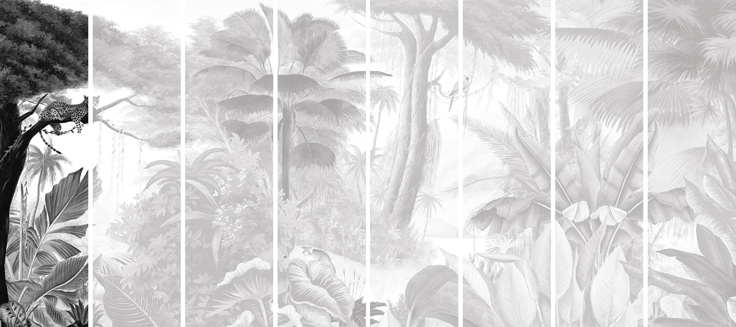 Paradis des Tropiques Noir et Blanc Petit PPANB01 Lé 01