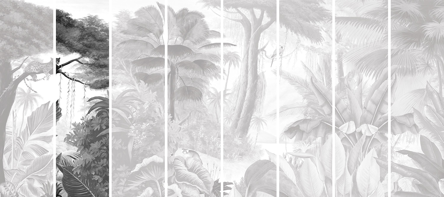 Paradis des Tropiques Noir et Blanc Petit PPANB01 Lé 02