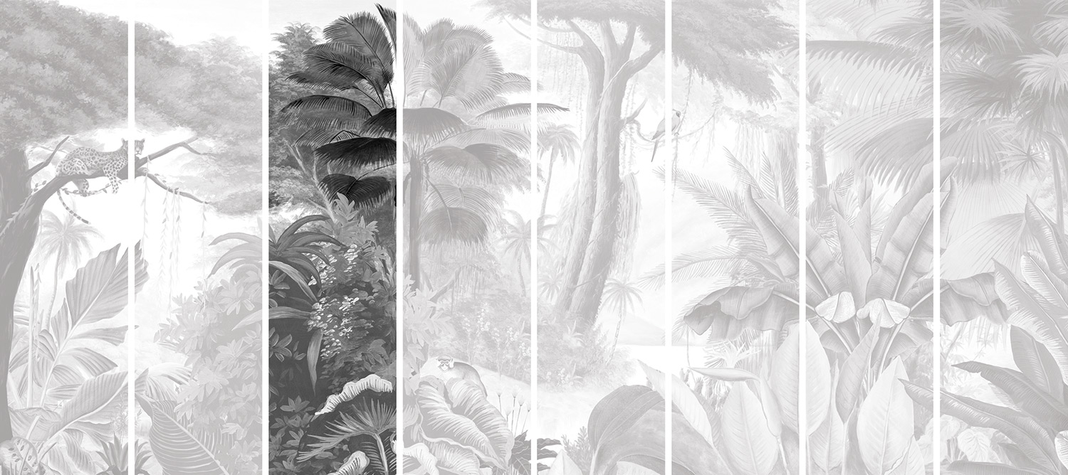 Paradis des Tropiques Noir et Blanc Petit PPANB01 Lé 03