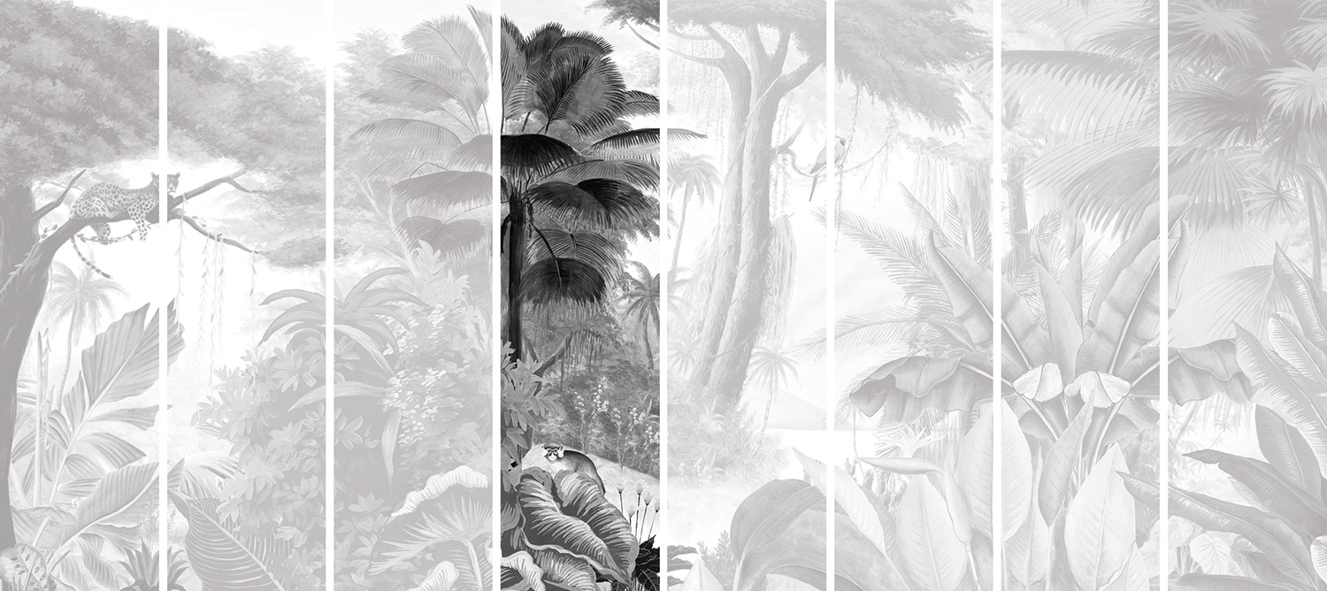 Paradis des Tropiques Noir et Blanc Petit PPANB01 Lé 04