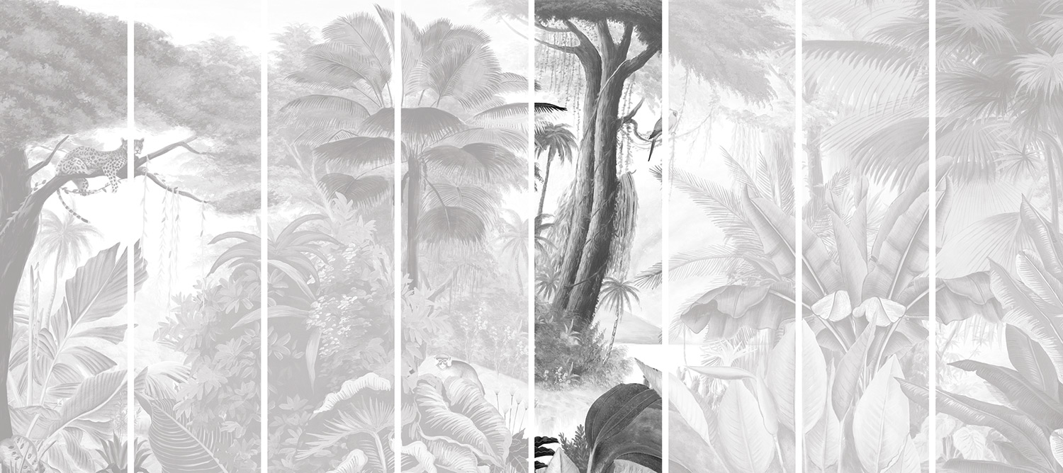 Paradis des Tropiques Noir et Blanc Petit PPANB01 Lé 05