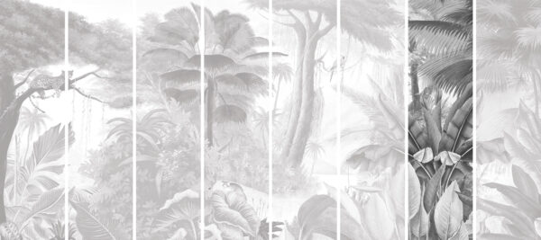 Paradis des Tropiques Noir et Blanc Petit PPANB01 Lé 07