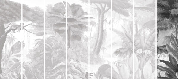 Paradis des Tropiques Noir et Blanc Petit PPANB01 Lé 08