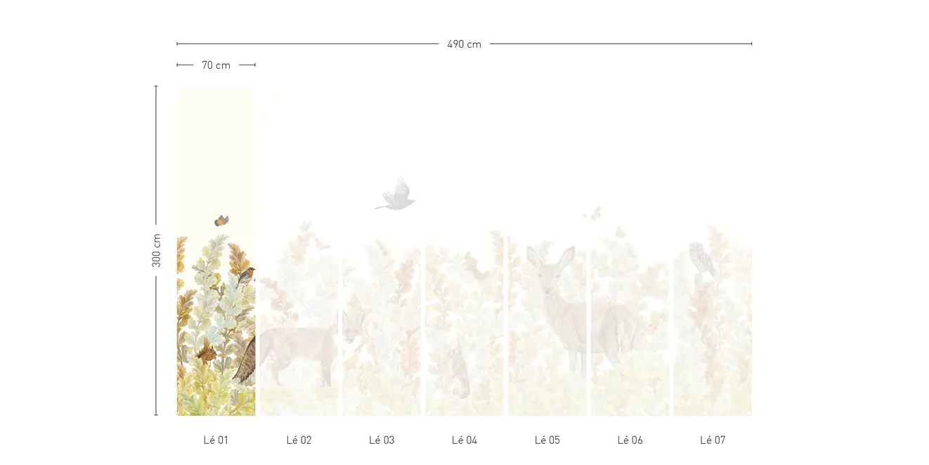 Papier Peint Sauvage SG01 - Lé #1