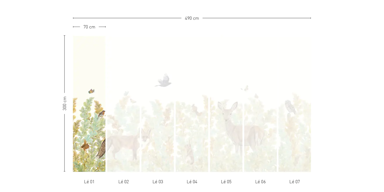 Papier Peint Sauvage SG02 - Lé #1