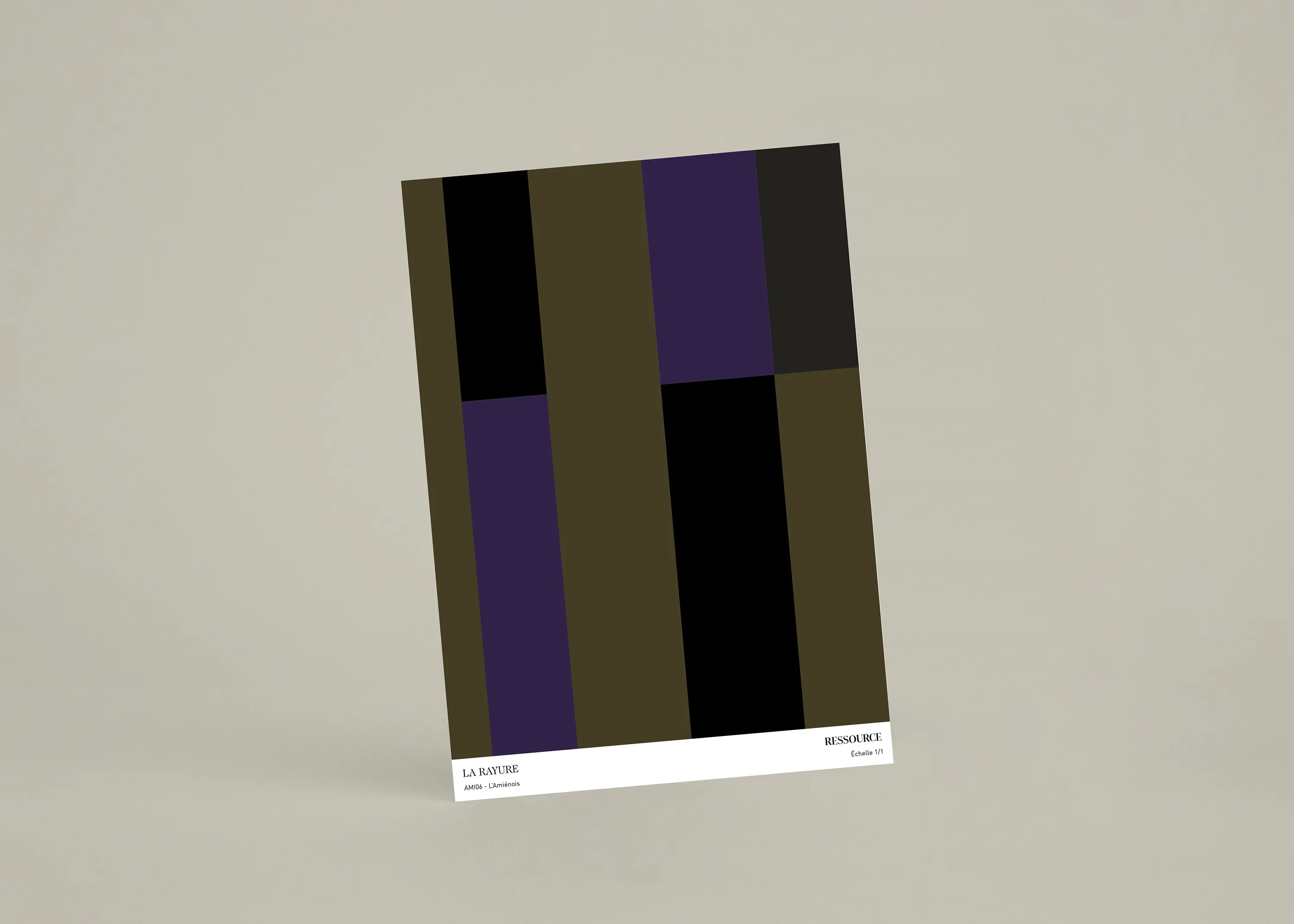 AMI06 - L'Amiénois, échantillon A4 papier peint rayure Ressource échelle 1/1