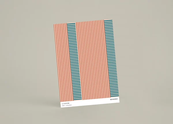 MAR41 - La Marseillaise, échantillon A4 papier peint rayure Ressource