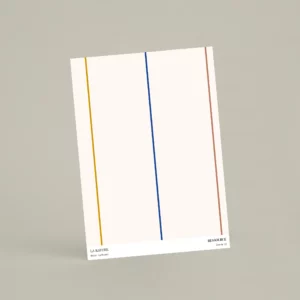 NIC44 - La Niçoise, échantillon A4 papier peint rayure Ressource échelle 1/2