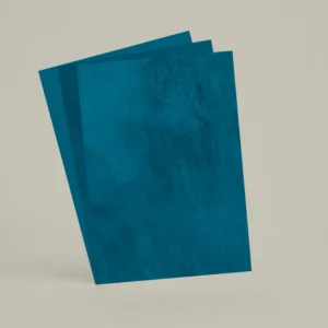 3 échantillons A6 Chaux brossée, ferrée, lissée chSL35 - Bleu Sarah