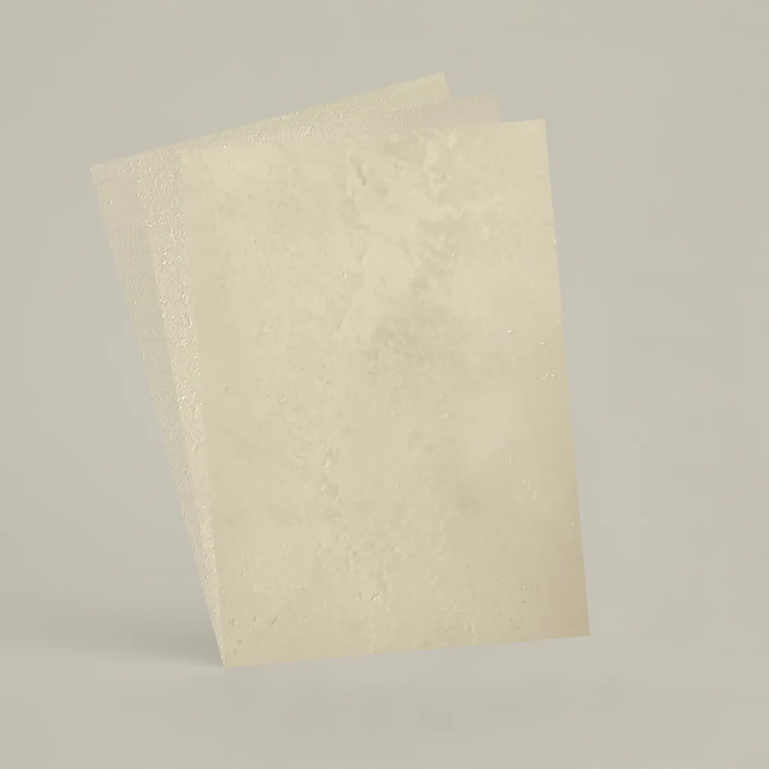 3 échantillons A6 Chaux brossée, ferrée, lissée RMDV08 - Écume