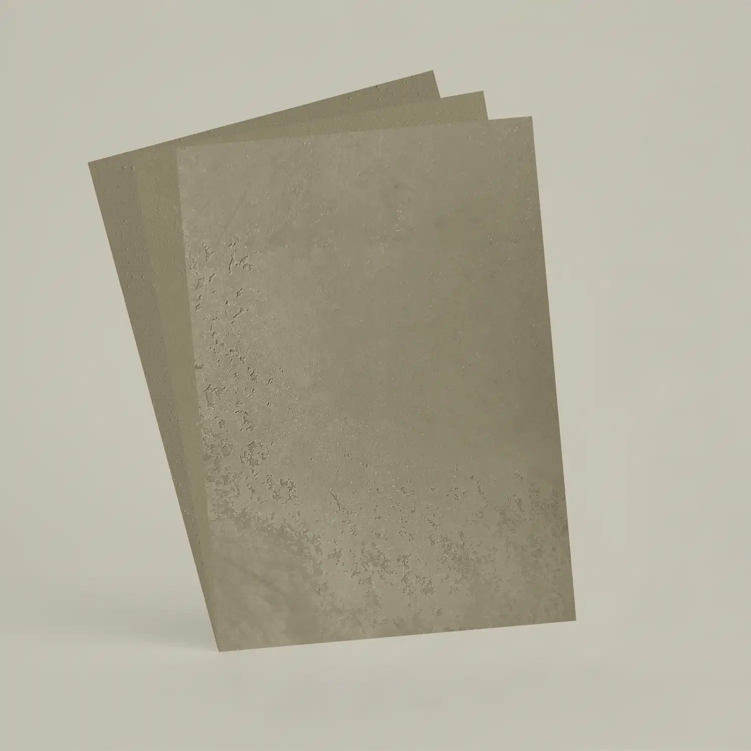 3 échantillons A6 Chaux brossée, ferrée, lissée RMDV21 - Glaise