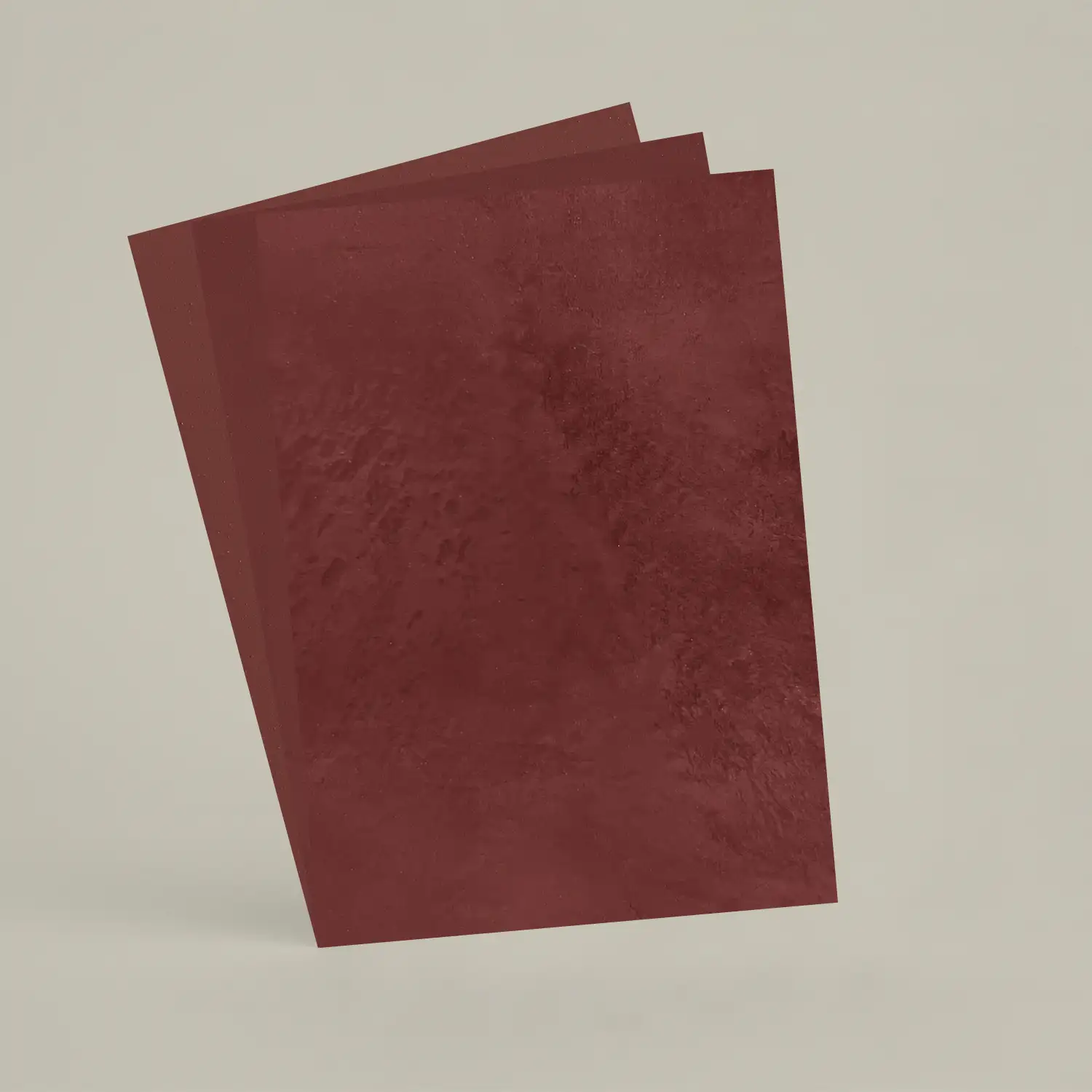 3 échantillons A6 Chaux brossée, ferrée, lissée RMDV35 - Rouge de Venise