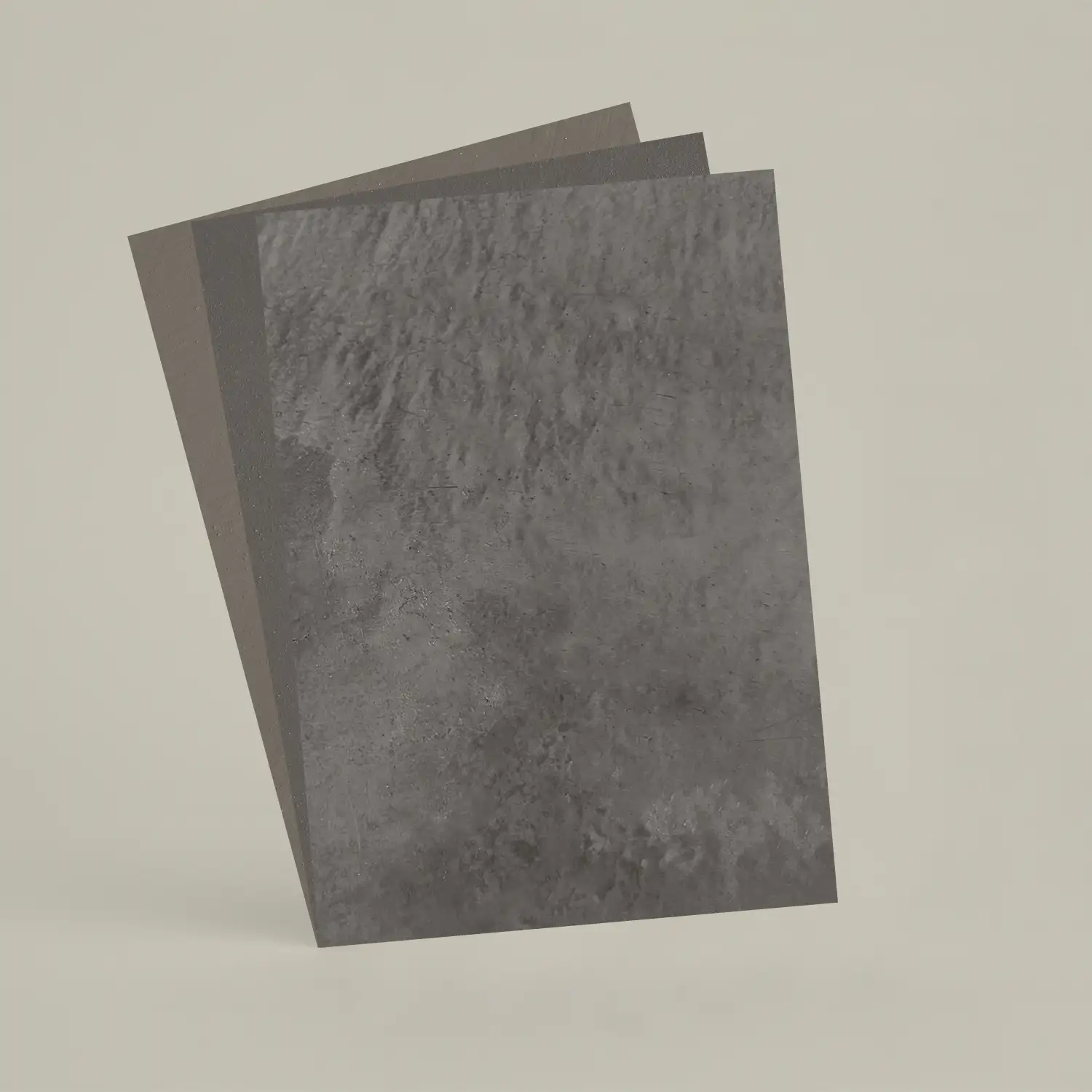 3 échantillons A6 Chaux brossée, ferrée, lissée RMDV53 - Gris Cendré