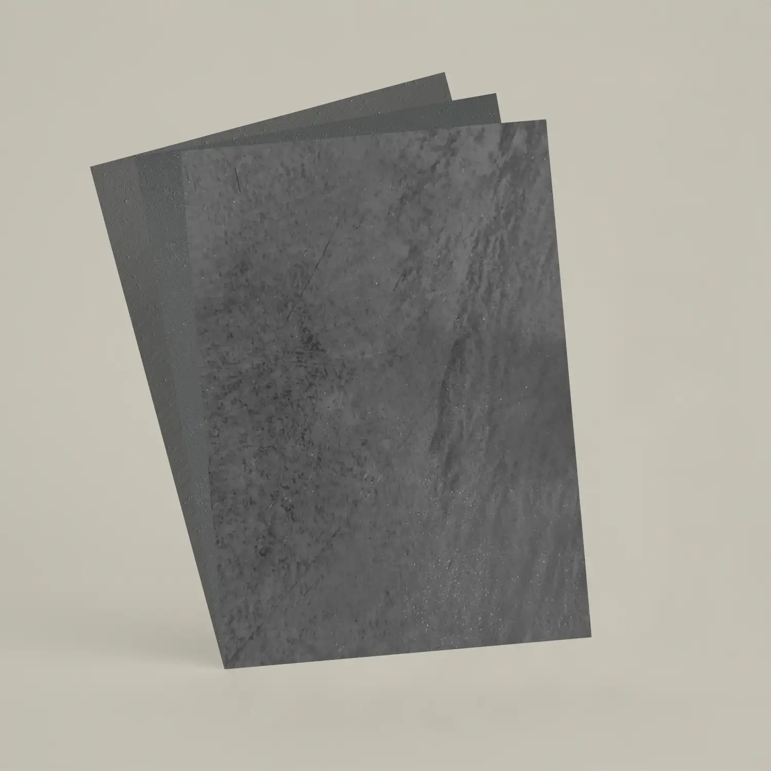 3 échantillons A6 Chaux brossée, ferrée, lissée RMDV58 - Fusain