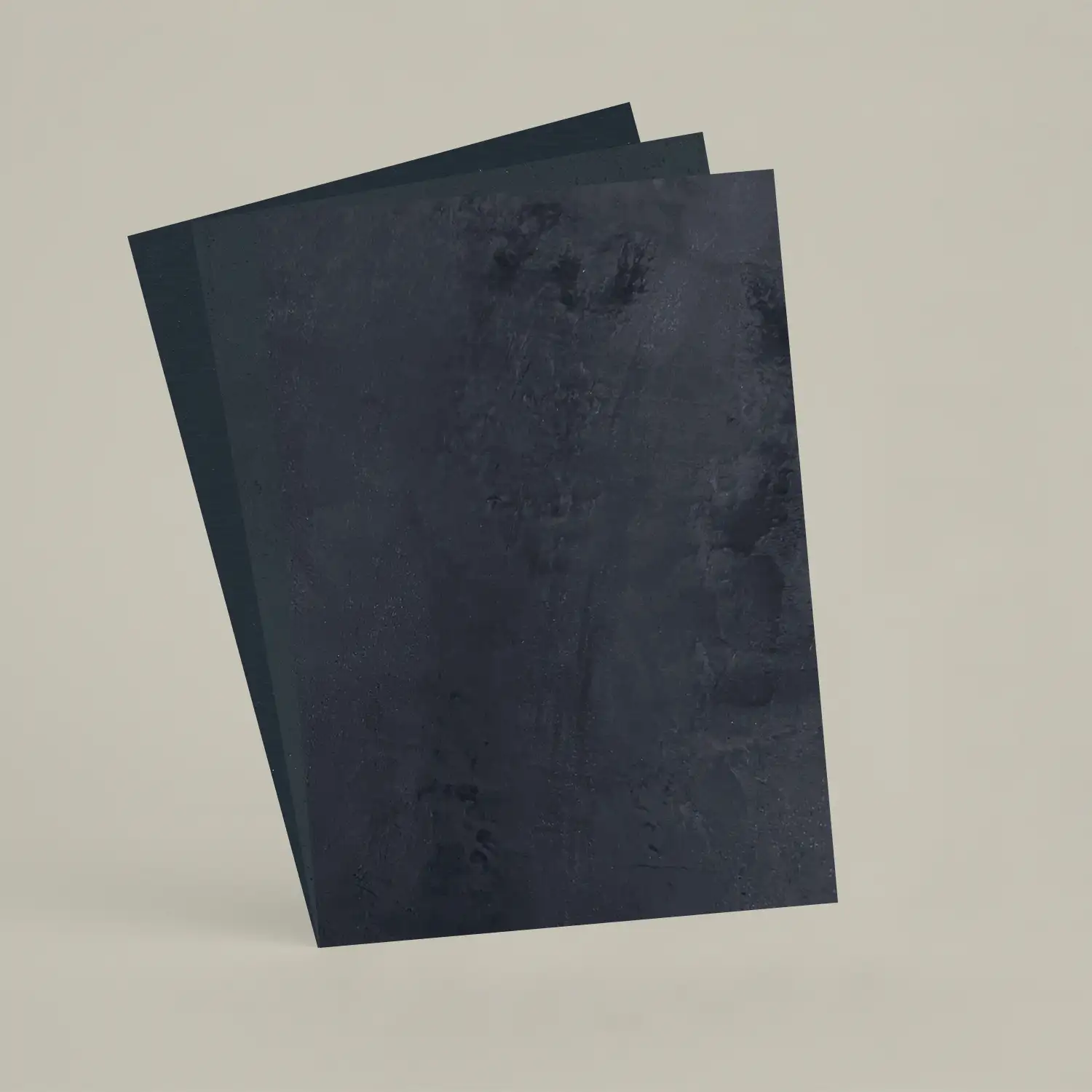 3 échantillons A6 Chaux brossée, ferrée, lissée RMDV61 - Bleu Nuit