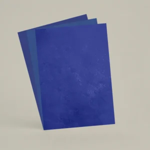 3 échantillons A6 Chaux brossée, ferrée, lissée RMDV62 - Cobalt