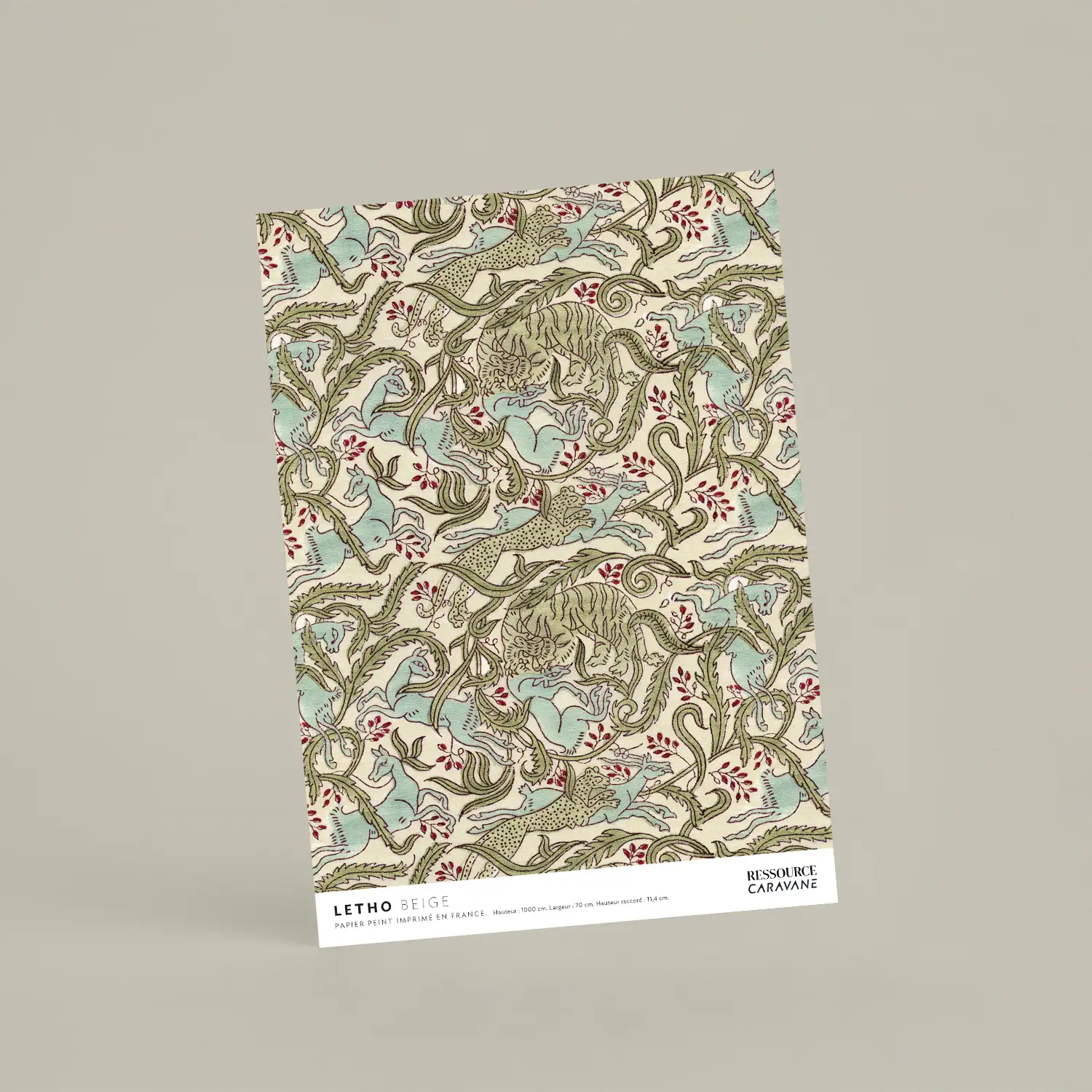 Échantillon papier peint Letho Beige - Caravane x Ressource