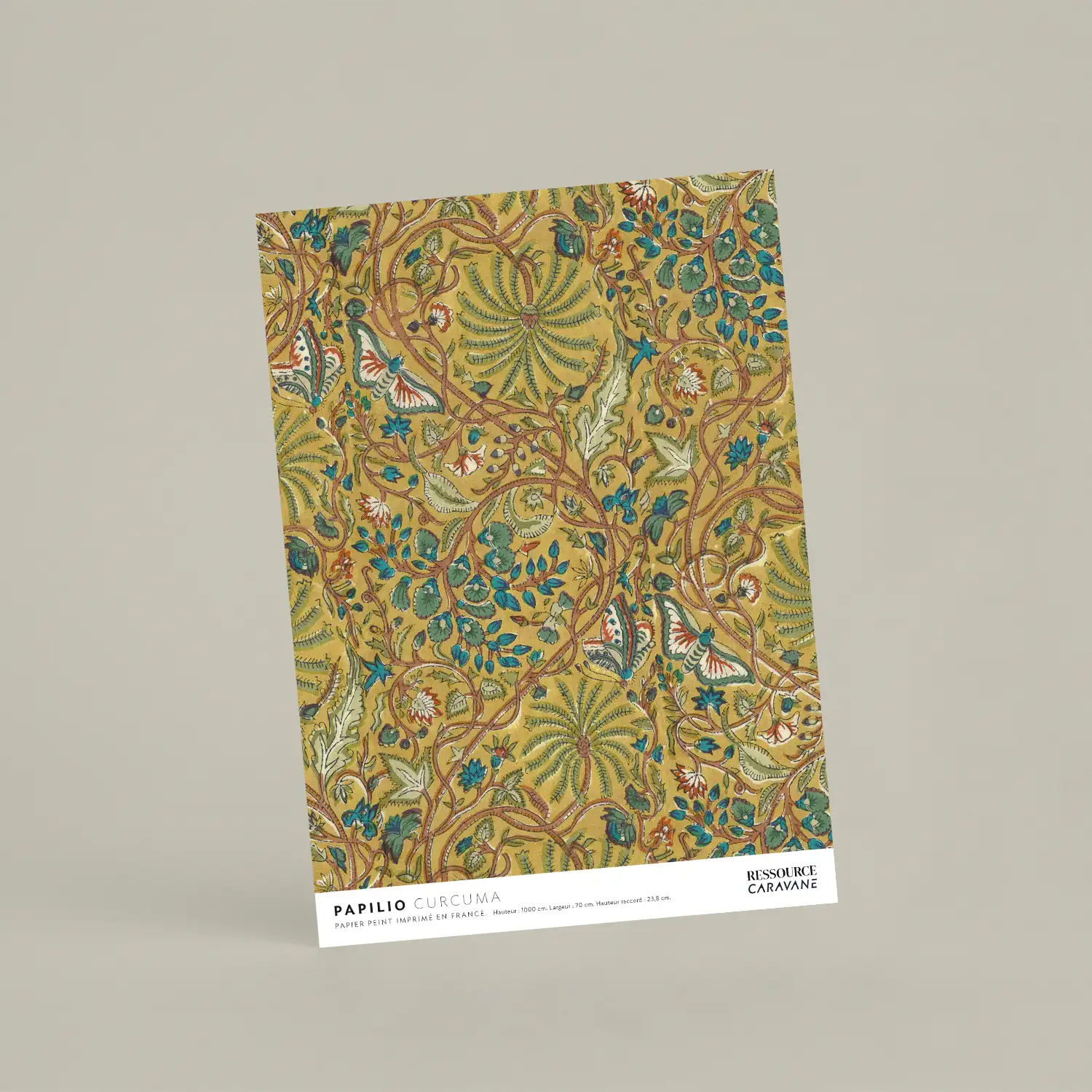 Échantillon papier peint Papilio Curcuma - Caravane x Ressource