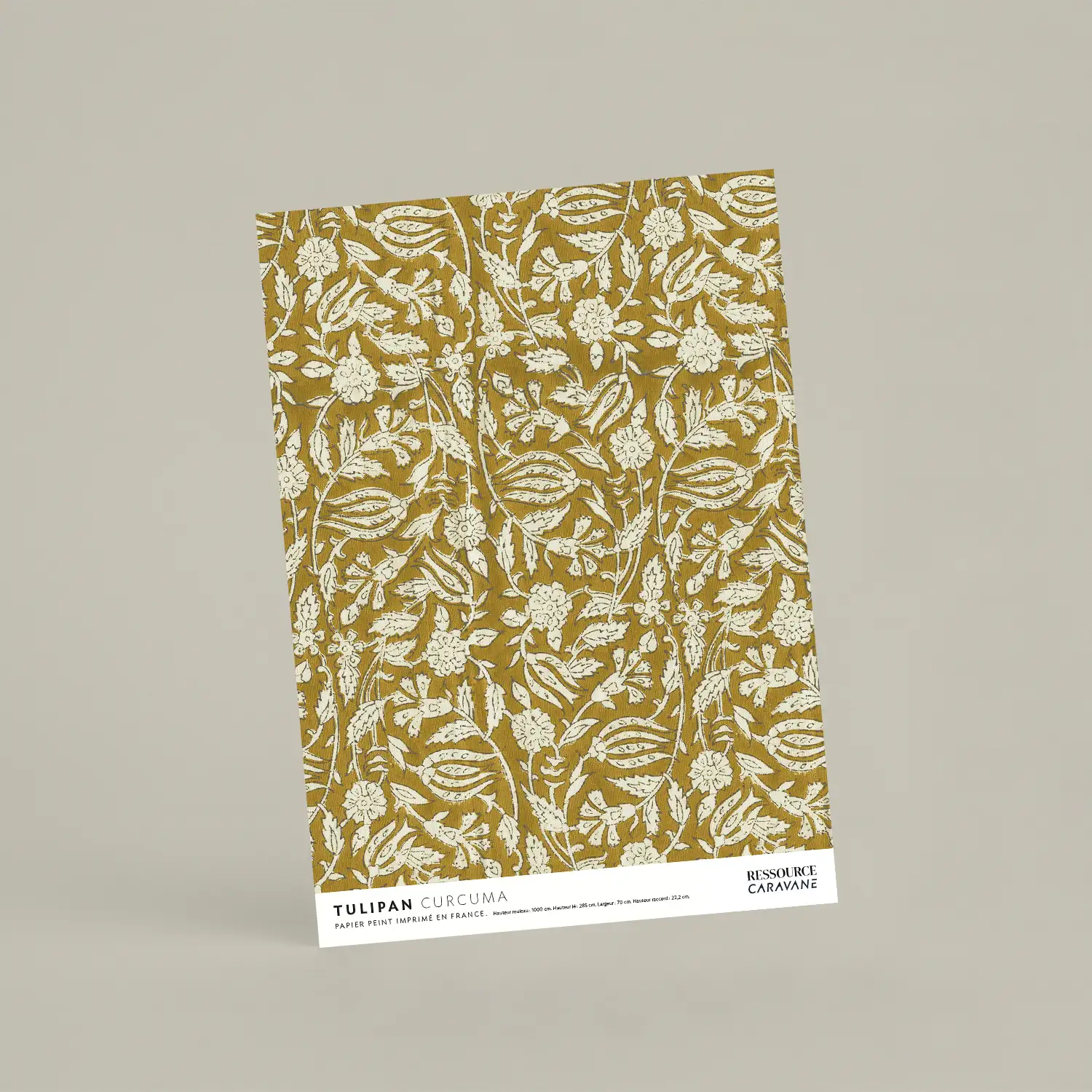 Échantillon papier peint Tulipan Curcuma - Caravane x Ressource