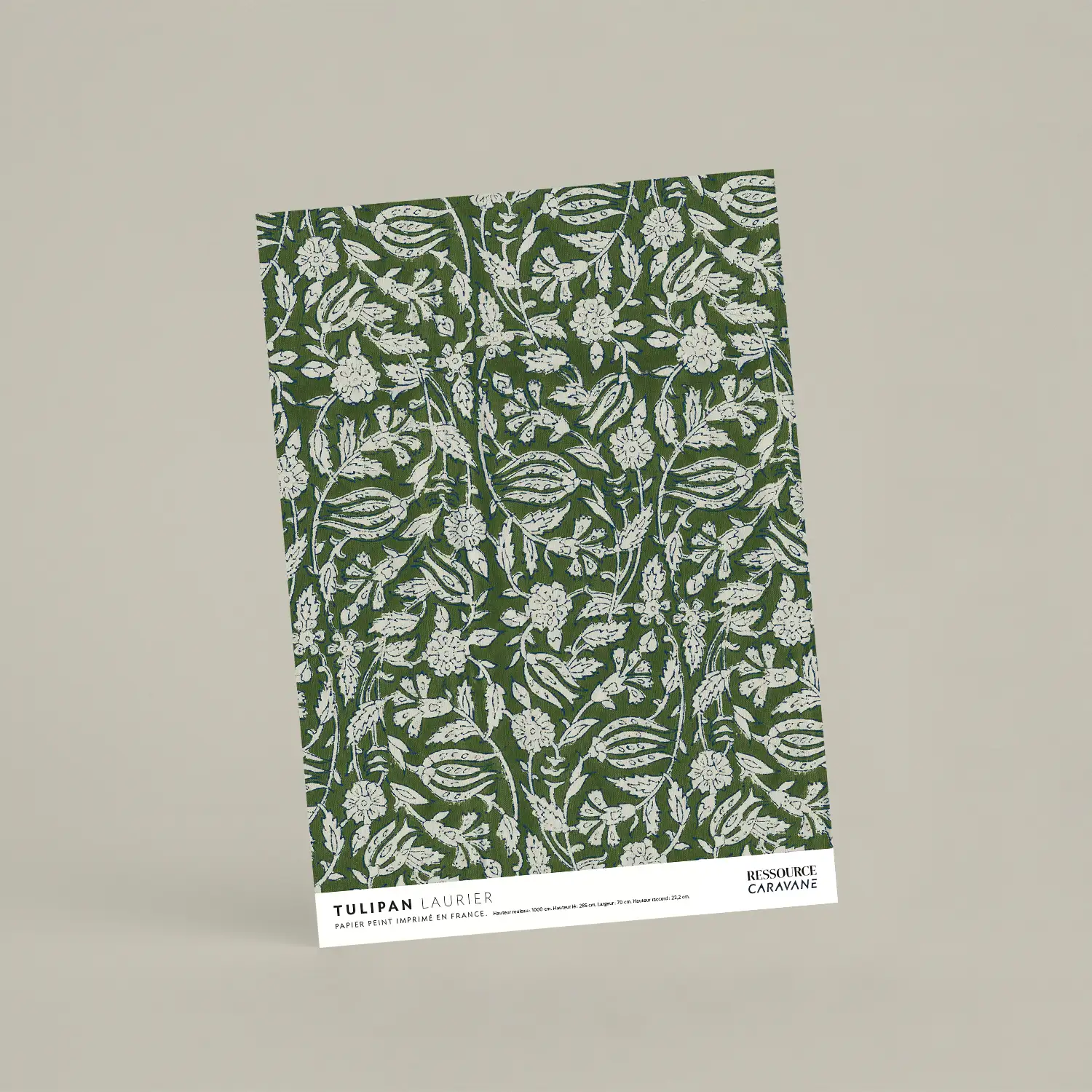 Échantillon papier peint Tulipan Laurier - Caravane x