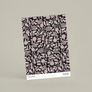 Échantillon papier peint Tulipan Noir - Caravane x