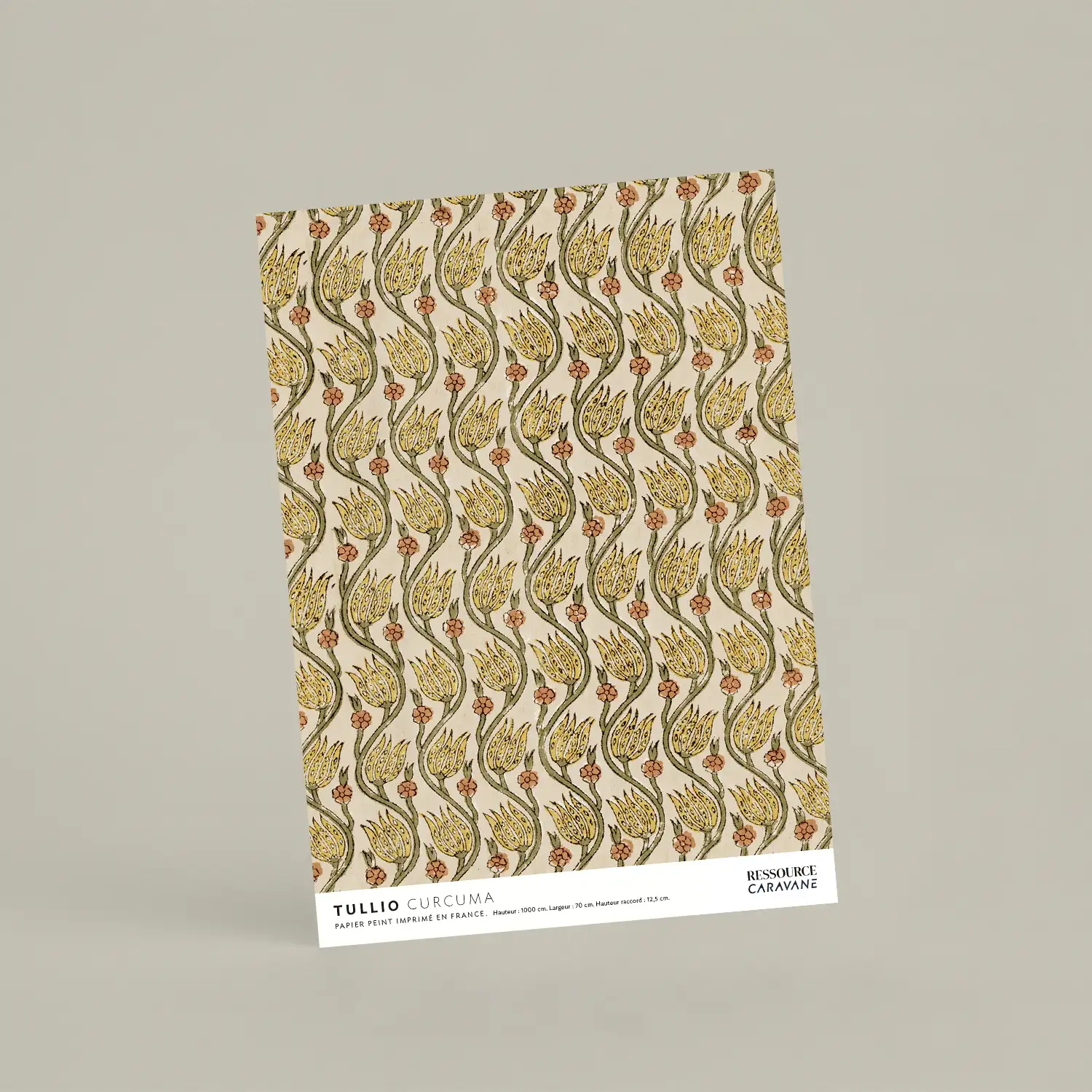 Échantillon papier peint Tullio Curcuma - Caravane x