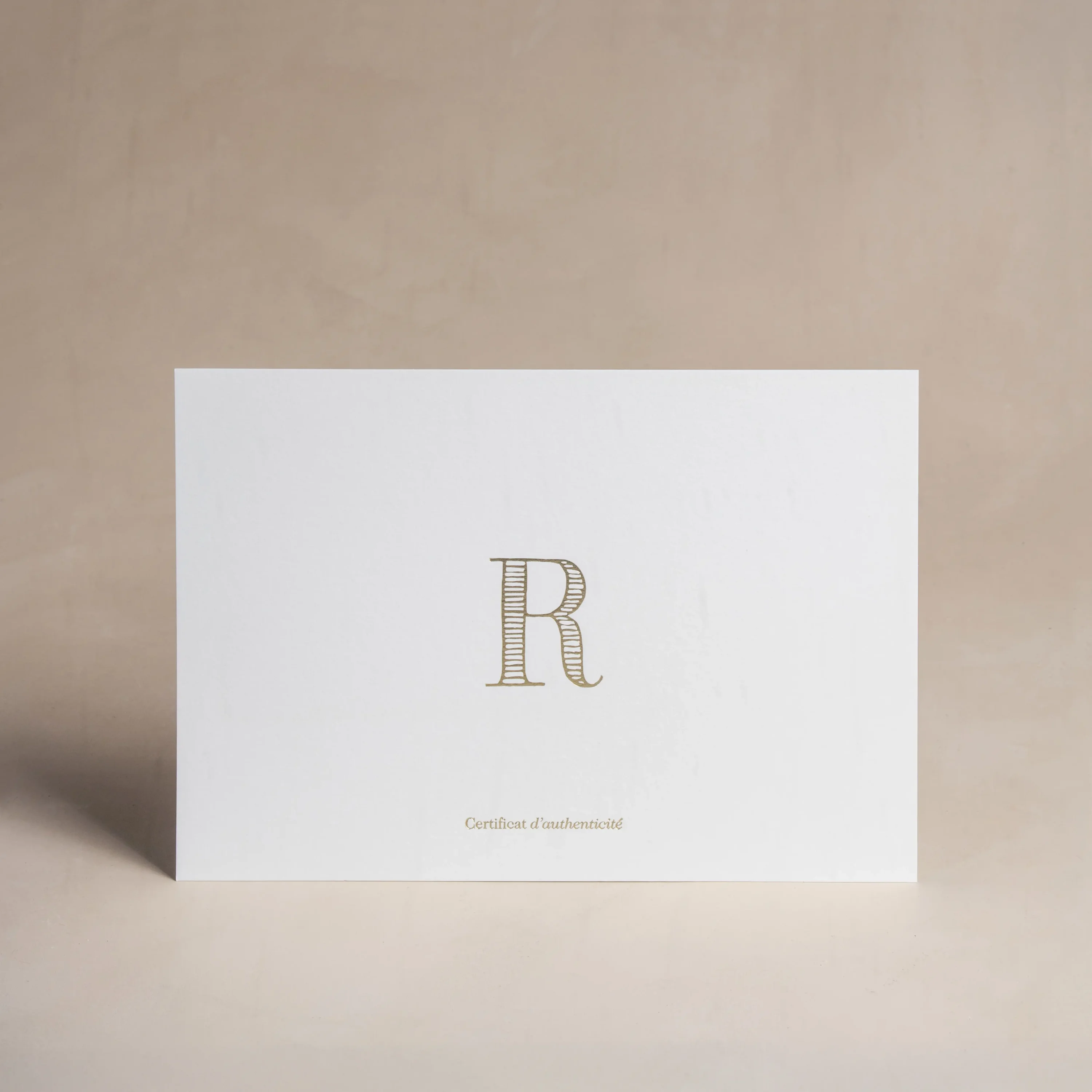 Certificat d'authenticité