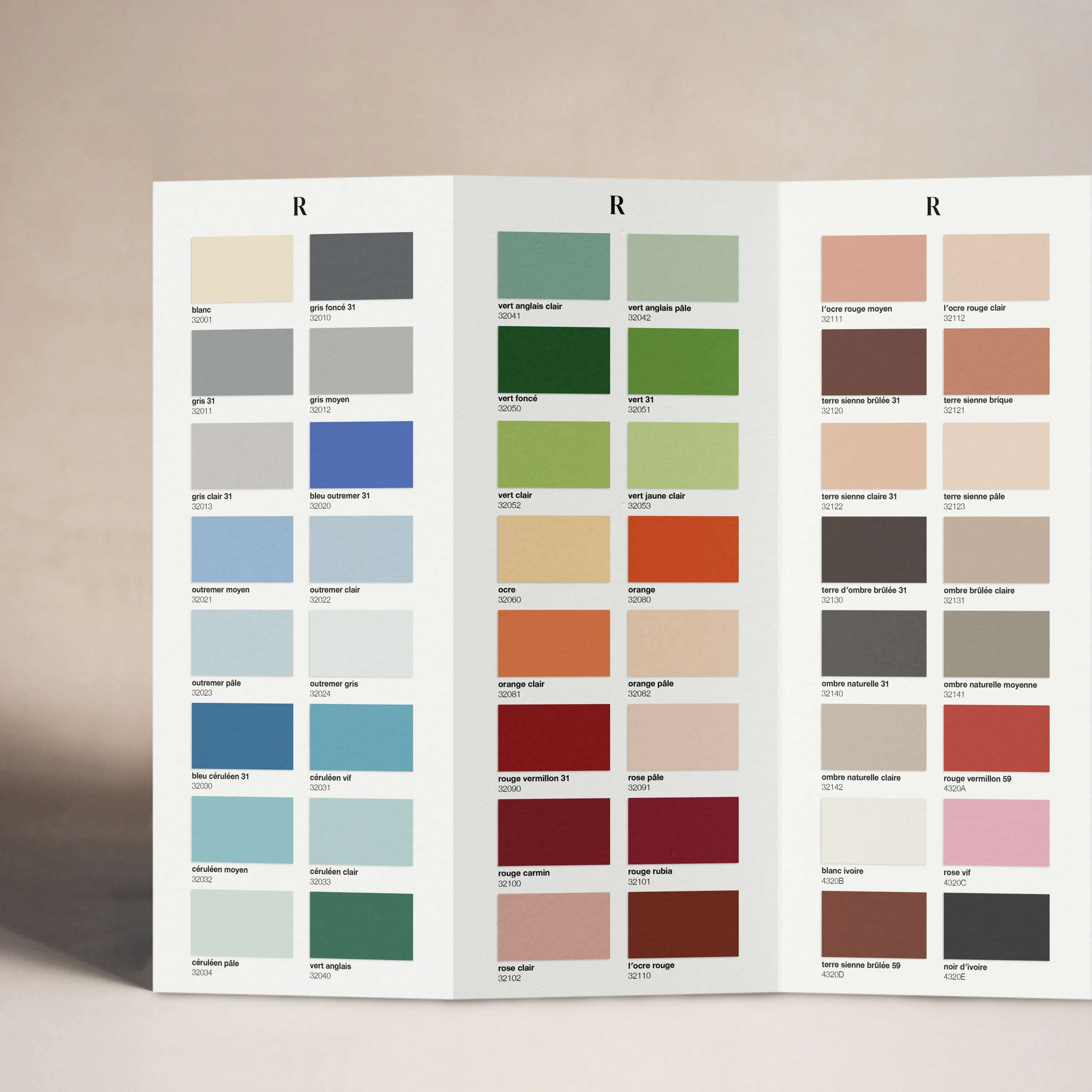 Nuancier accordéon Les Couleurs Le Corbusier